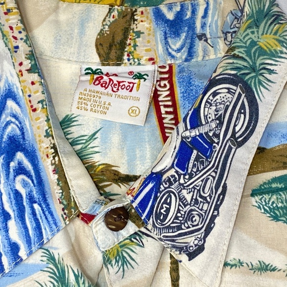 (Sold)VTG Go Barefoot Hawaiian Shirt Mens Size XL - Picture 3 of 4